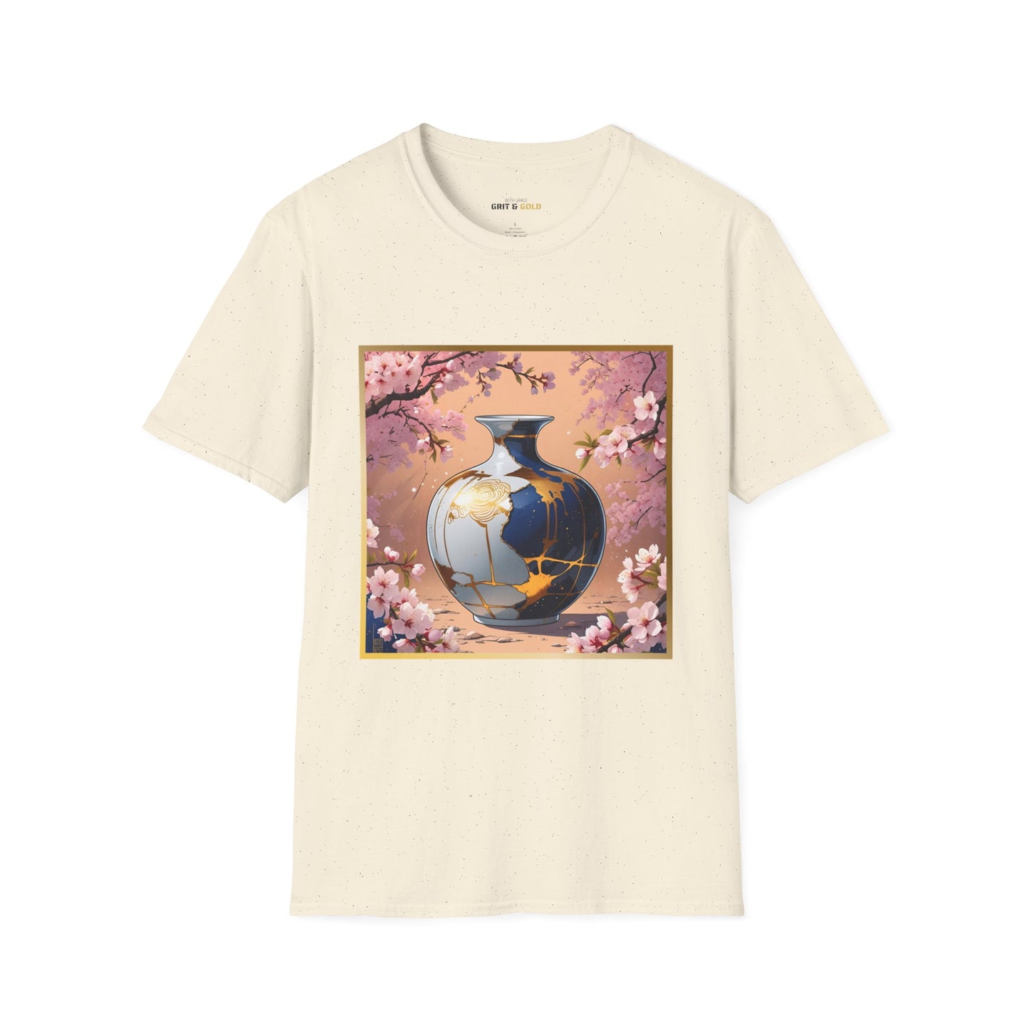 Kintsugi T-Shirt, Healing Self Love Tee, Unisex Shirt, Embrace Your True Self, Gold Japanese Art, Self Care Gift